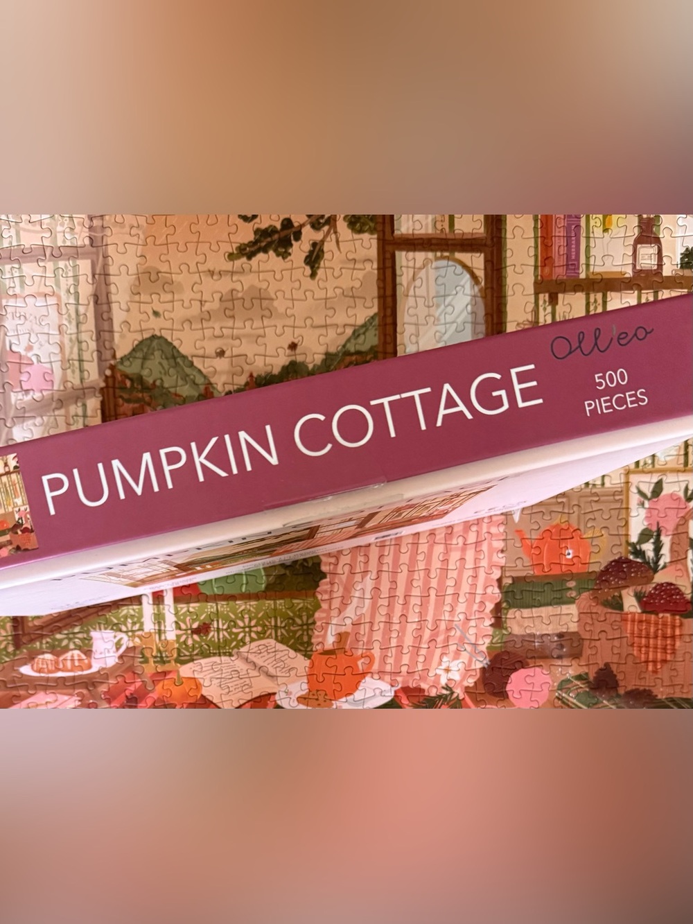 Pumpkin Cottage 500-Piece Jigsaw Puzzle - Rose Pink